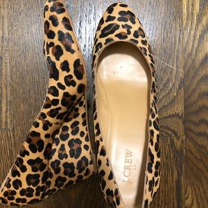 Jcrew wedge leopard print size 10